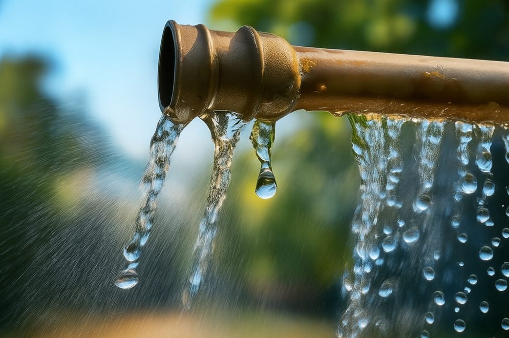 Solardusche mit fließendem Wasser im Garten – rechtzeitig winterfest machen gegen Frostschäden