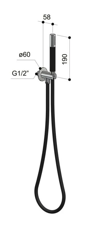 Waterline Wandanschlussbogen mit Brause SK - immagine 3